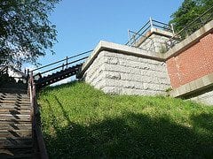 Echo Bridge stairs closed till further notice