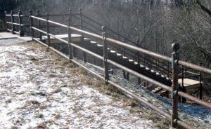 Echo Bridge stairs are back in business