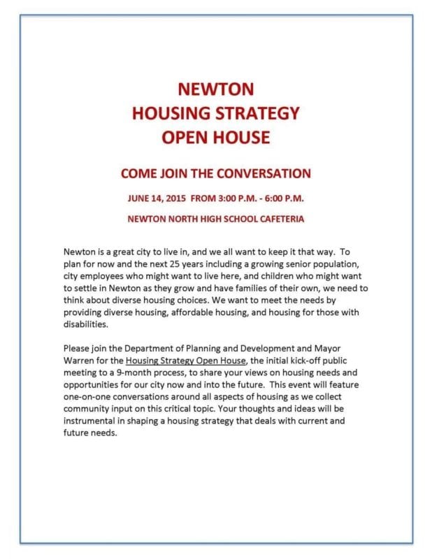 Housing Strategy Open House on June 14