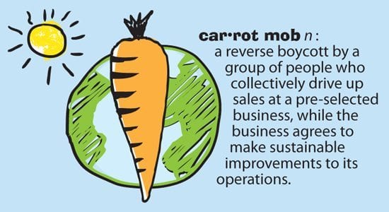 Carrot Mob, Sat 11am-2pm, for bikes & business