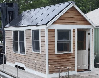 Drive an EV charged by a Solar Tiny House, Sunday at Green Solutions Expo