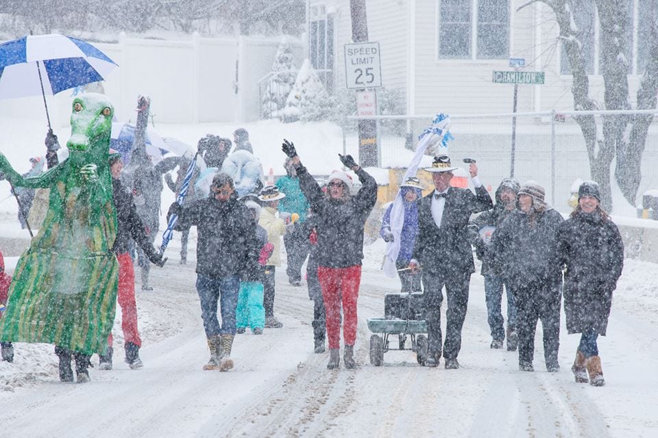 Anybody can organize a parade in July!