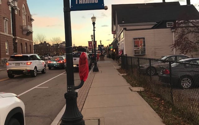 Wellesley and Needham and providing free parking to encourage residents to shop local.