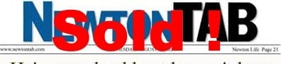 Newton Tab newspaper sold
