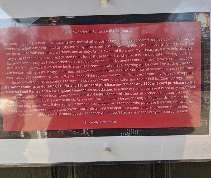 Reading the signs: COVID-19 impact on Newton Centre