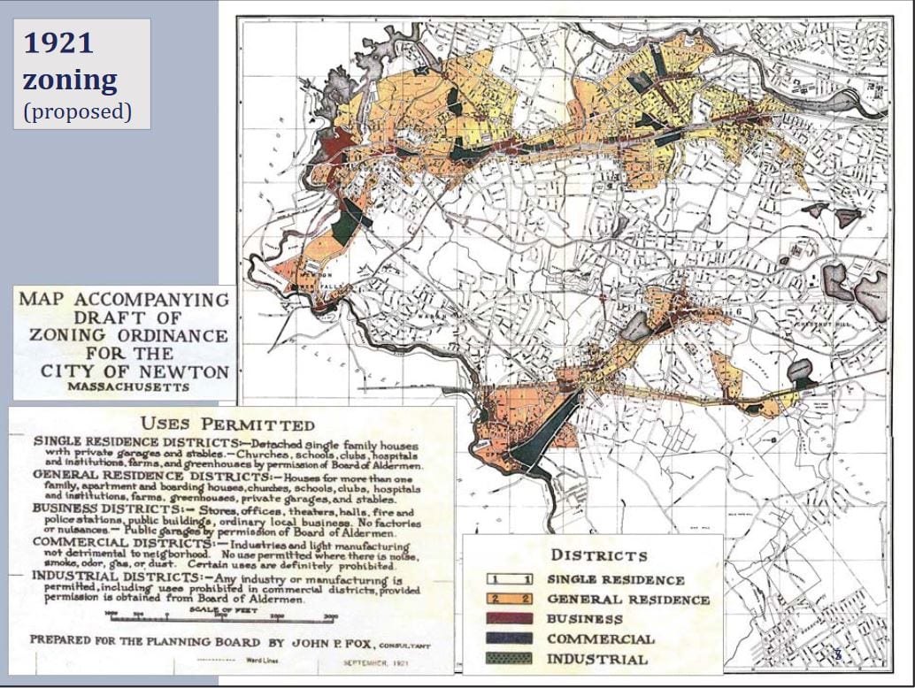 History of Newton zoning Village 14