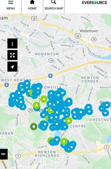Transformer fire and power outages in Newton Centre