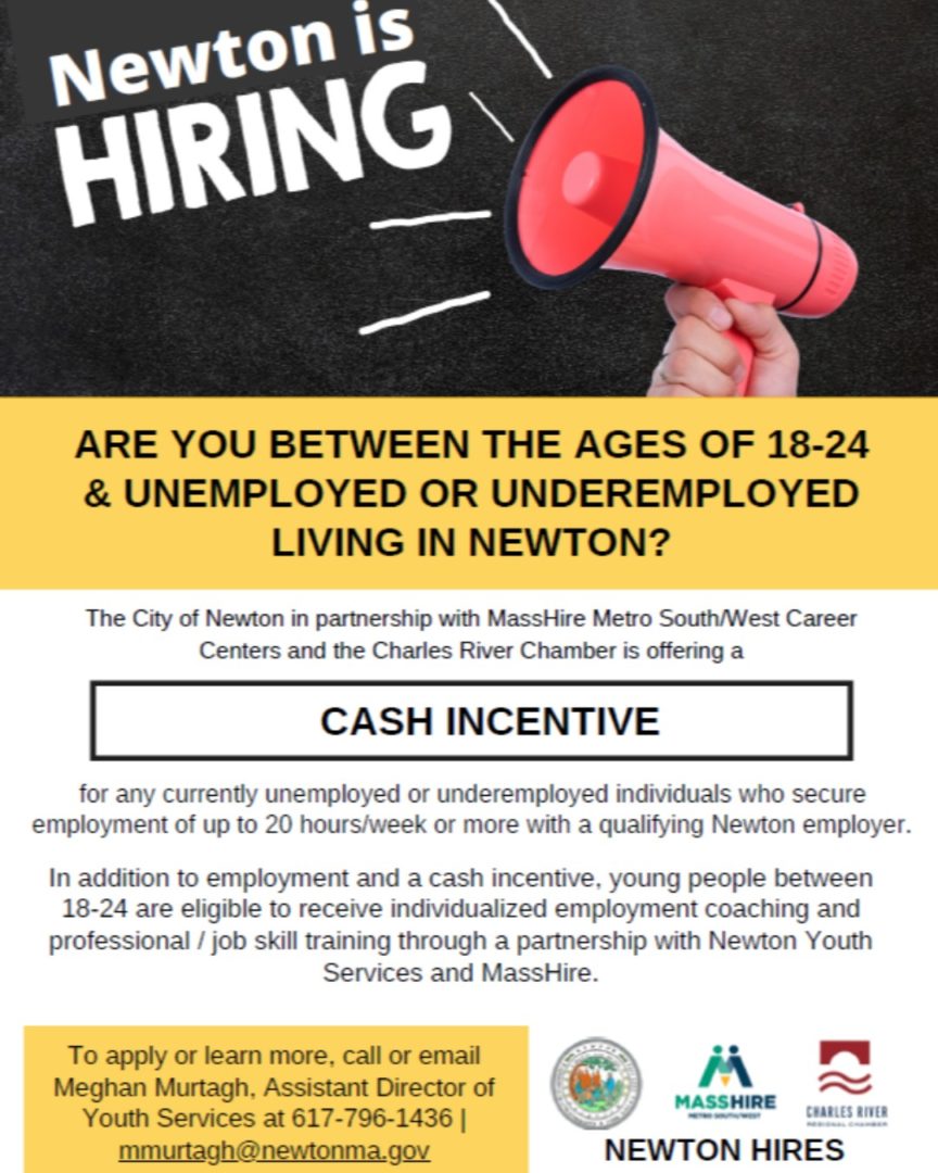 Newton employment opportunities for young adults