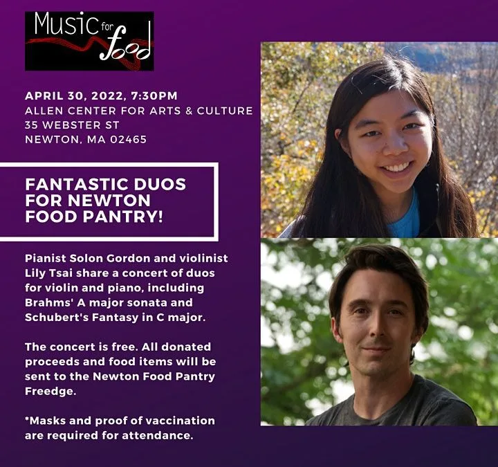 Music for Food – Benefit Concert – Saturday, April 30th